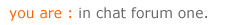 chat forum one