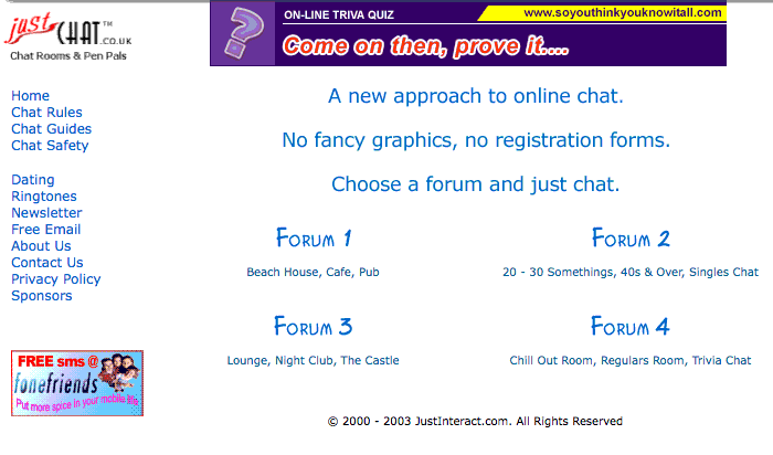 Just Chat forum one
