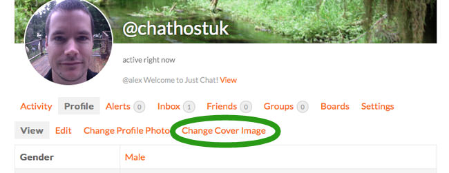 how to upload cover photo